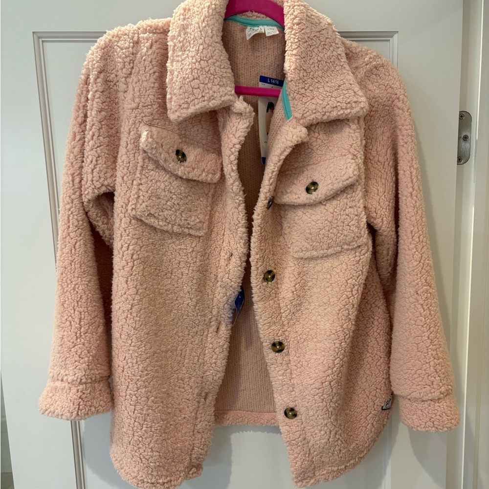 Roxy Girl Soft Pink Fleece Jacket